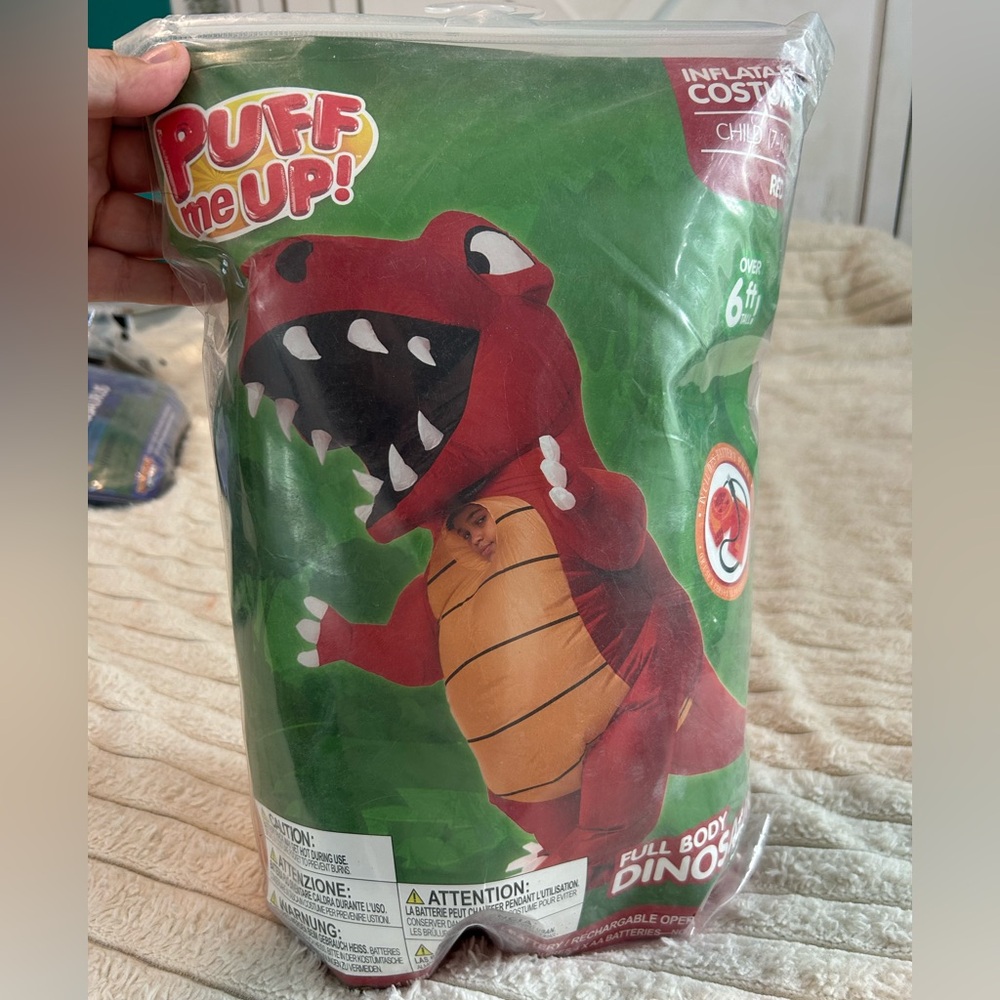 Inflatable Red Dinosaur Costume for Kids